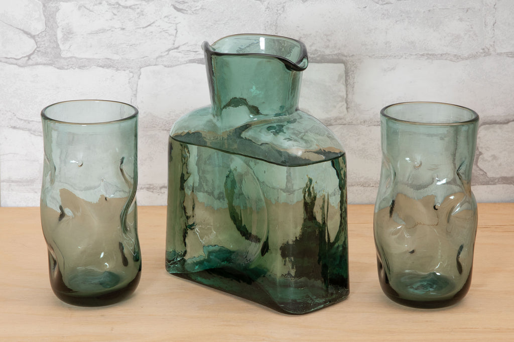 Dimple Drinking Glasses & Carafe - Blenko – Artifacts Gallery