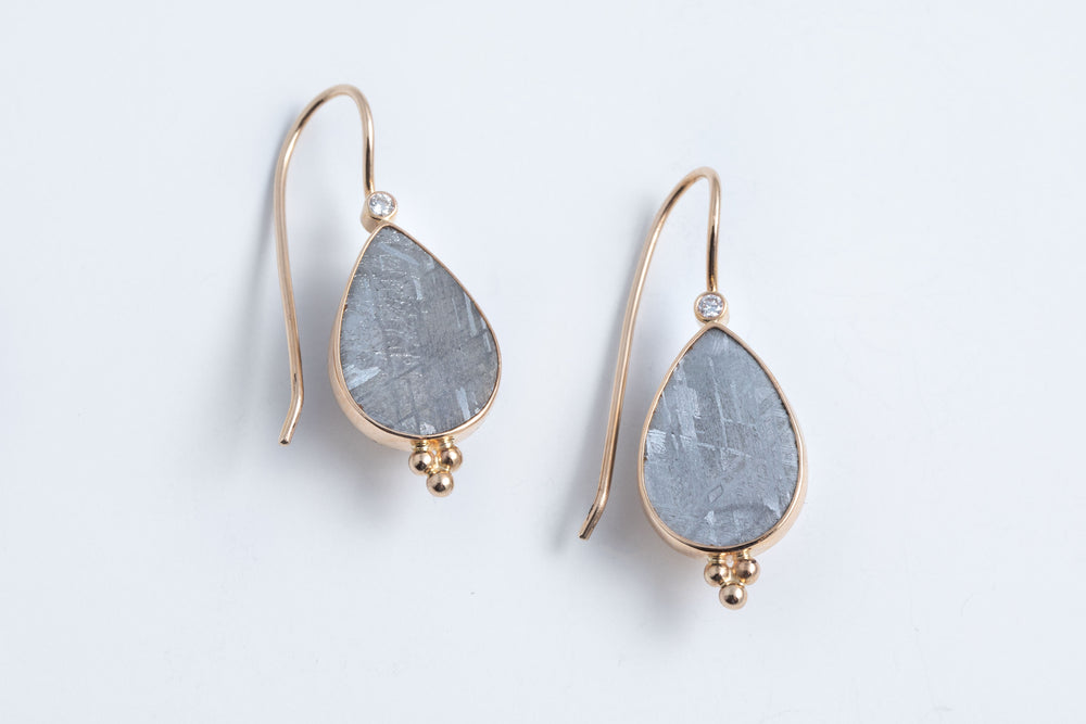 Gibeon Meteoite Earrings for Sale - Patrick Murphy 