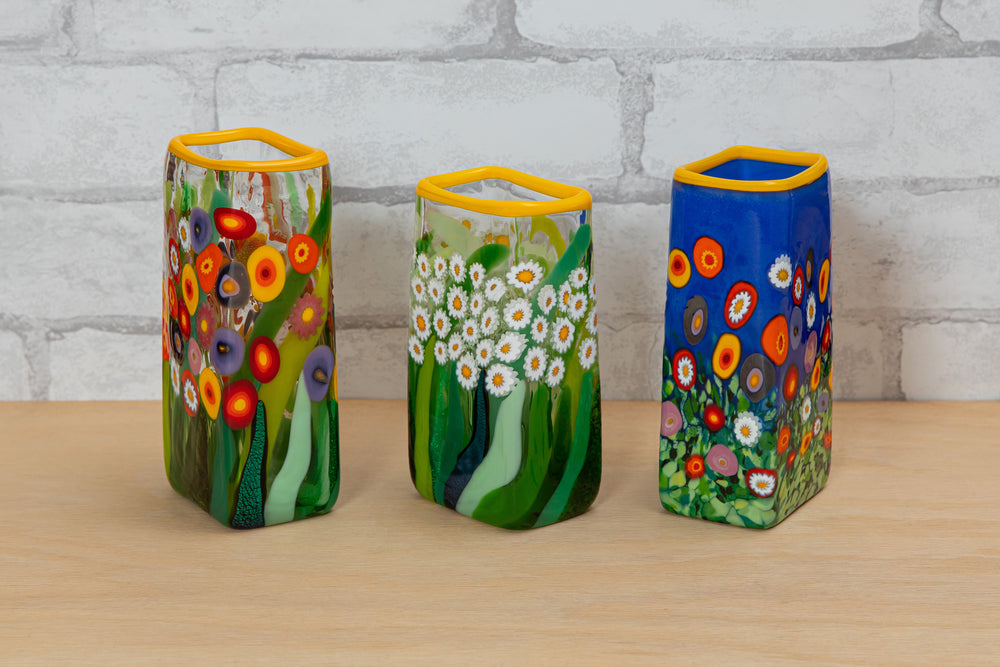Flower Field Vases - Mad Art Glass
