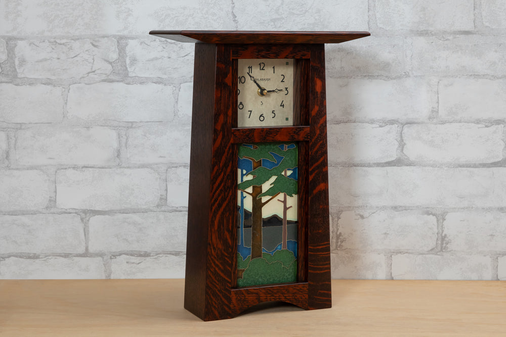 Craftsmen Tile Clock - Schlabaugh & Sons