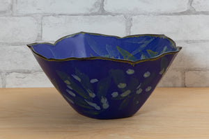 Blue Petal Edge Bowl - Butterfield Pottery