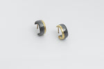 Black & Gold Hoop Earrings - Heather Guidero
