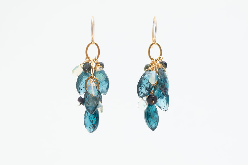 Kyanite & Opal Earrings - Calliope