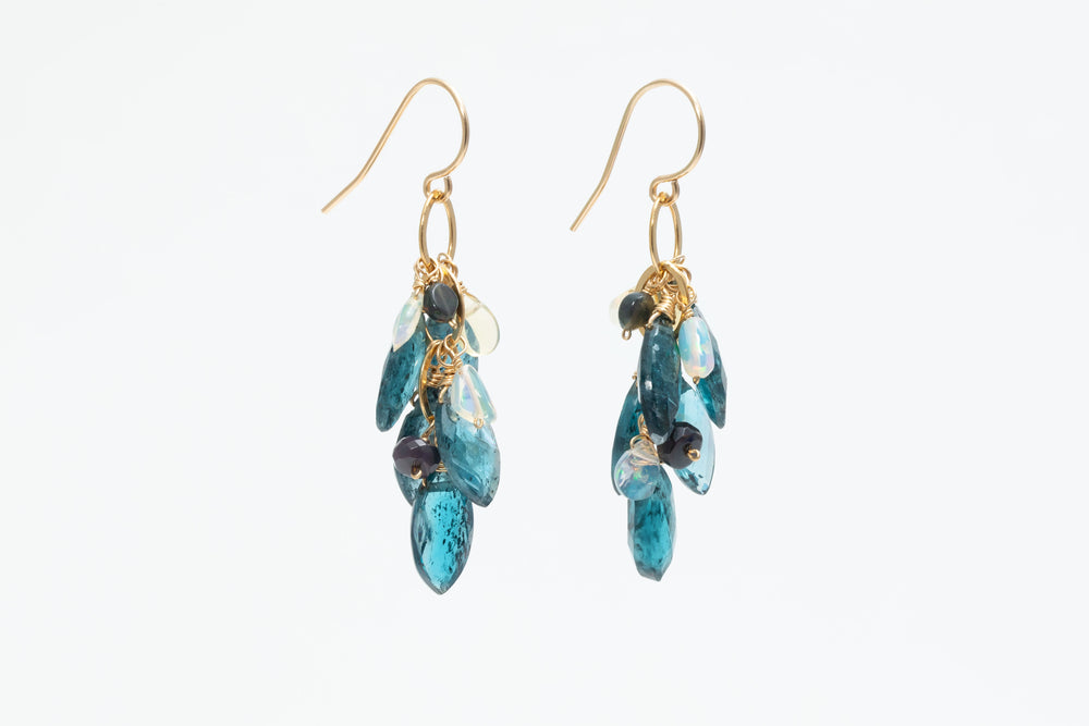 Kyanite & Opal Earrings - Calliope