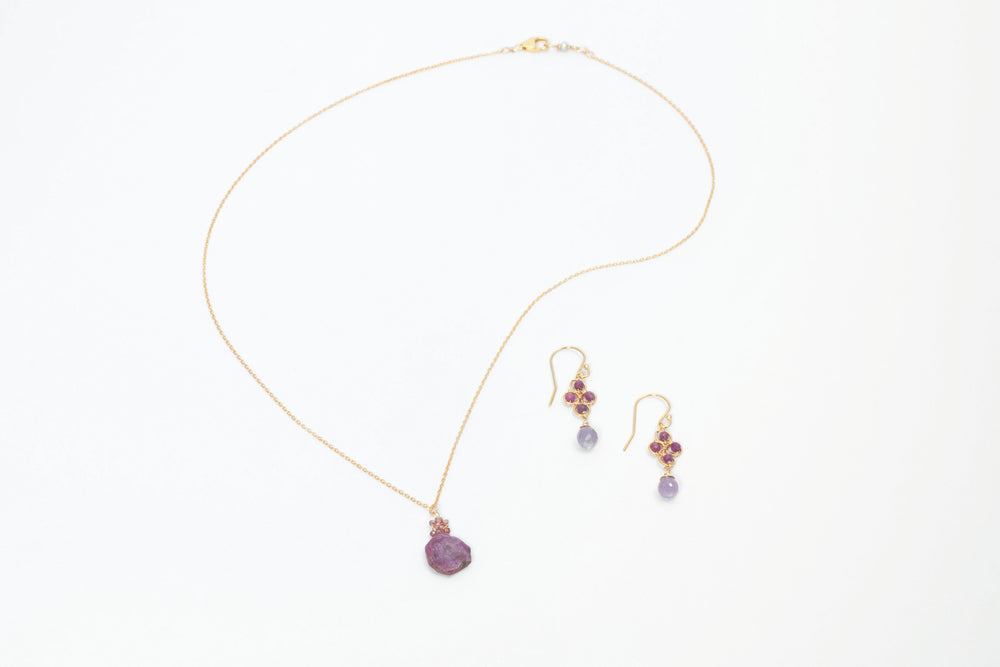 Ruby Necklace & Earrings - Michelle Pressler