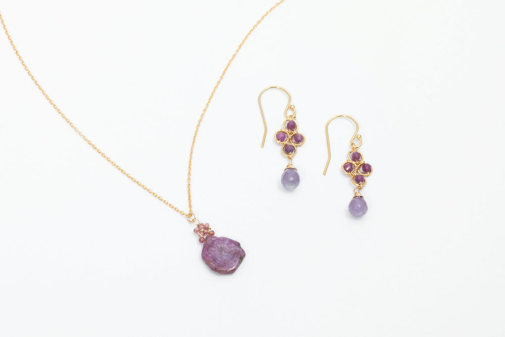 Ruby Necklace & Earrings - Michelle Pressler