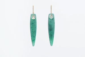 Carved Jade & Shell Earrings - Peter Schilling
