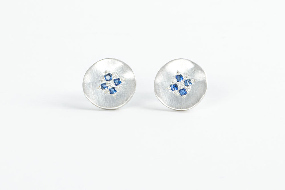 Sapphire Four Star Wave Earrings - Adel Chefridi