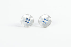 Sapphire Four Star Wave Earrings - Adel Chefridi