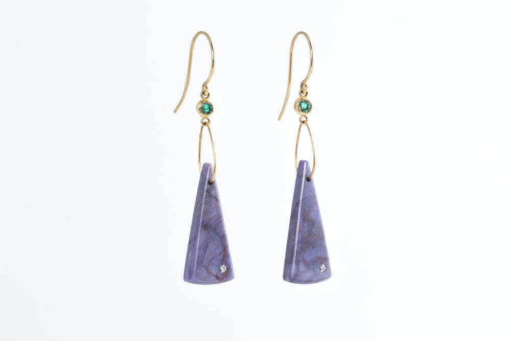 Purple Jade Earrings - Karin Luvaas