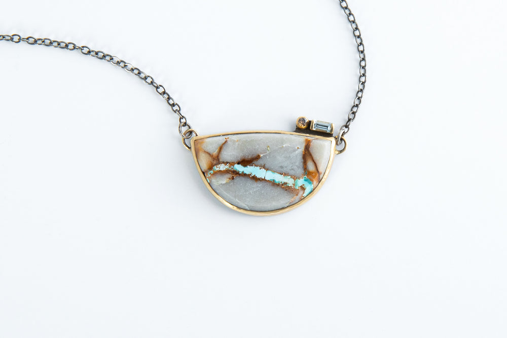 Ribbon Turquoise Necklace - Karin Luvaas