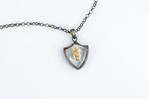 "Eternal Love" Amulet Shield Charm Sacred Heart - Acanthus