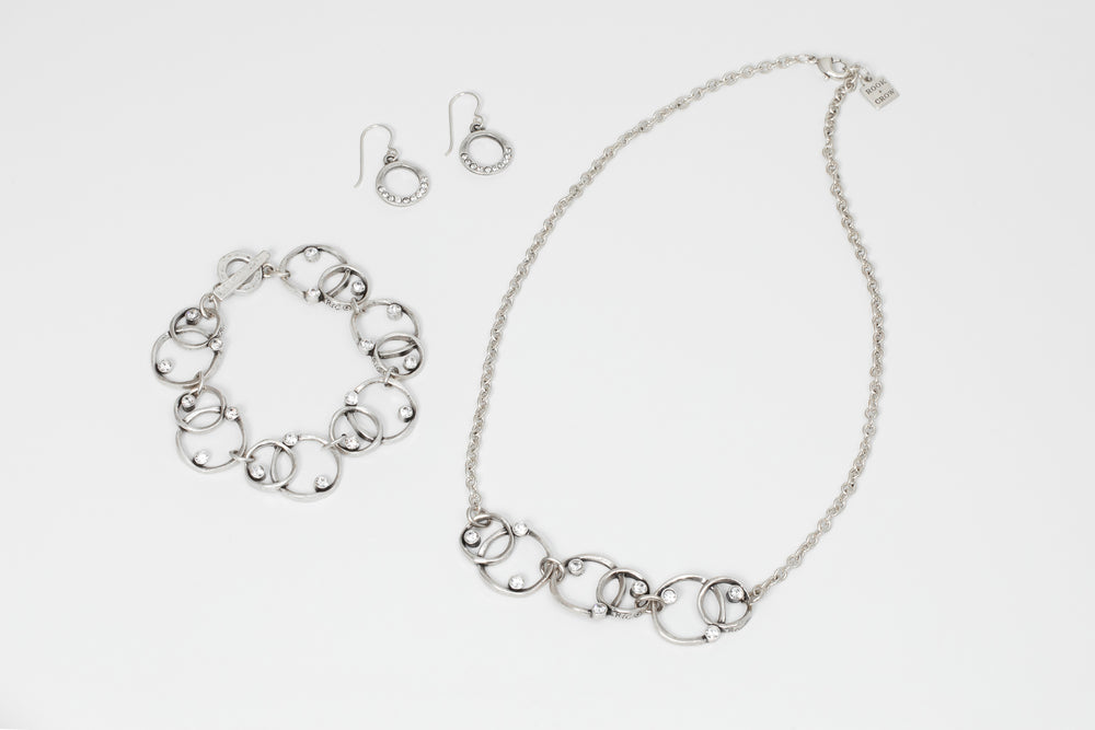 Orbit Necklace, Bracelet, and Earrings - Rook + Crow