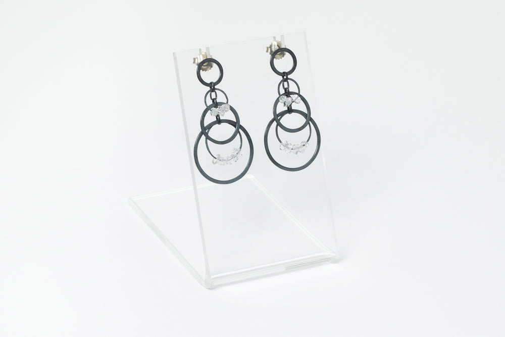 
            
                Load image into Gallery viewer, Scattered &amp;amp; Graduated Circles Necklace &amp;amp; Earrings - Heather Guidero
            
        