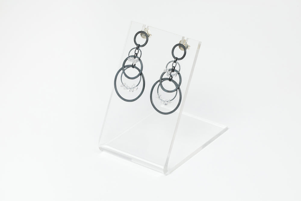 
            
                Load image into Gallery viewer, Scattered &amp;amp; Graduated Circles Necklace &amp;amp; Earrings - Heather Guidero
            
        