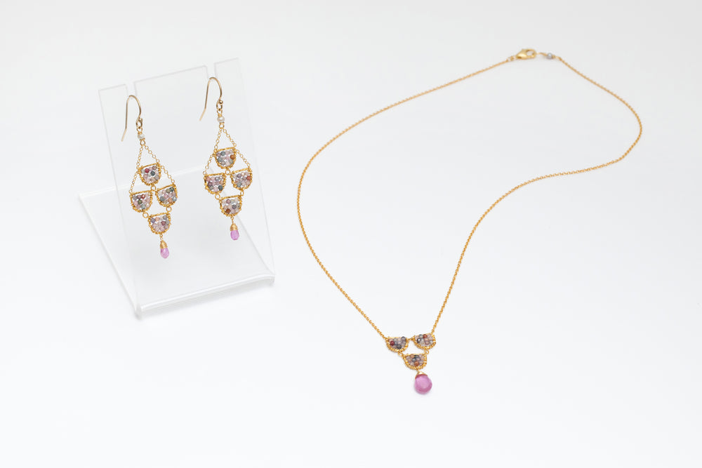 Spinel Earrings & Necklace - Michelle Pressler