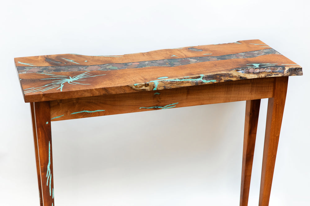 Mesquite Console Table - Treestump Woodcrafts - IN STORE PICKUP ONLY