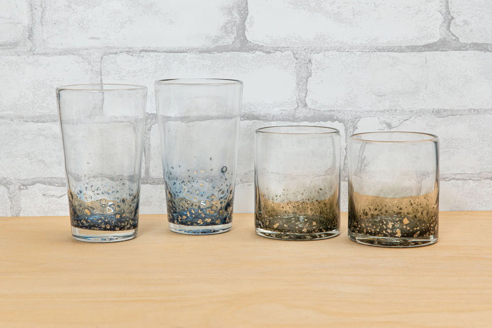 Silver Leaf Glasses - Hot Glass Alley