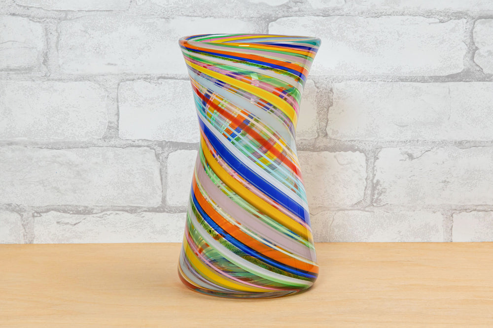 Joseph's Coat of Many Colors Vases - Fritz Glass