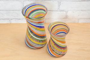 Joseph's Coat of Many Colors Vases - Fritz Glass