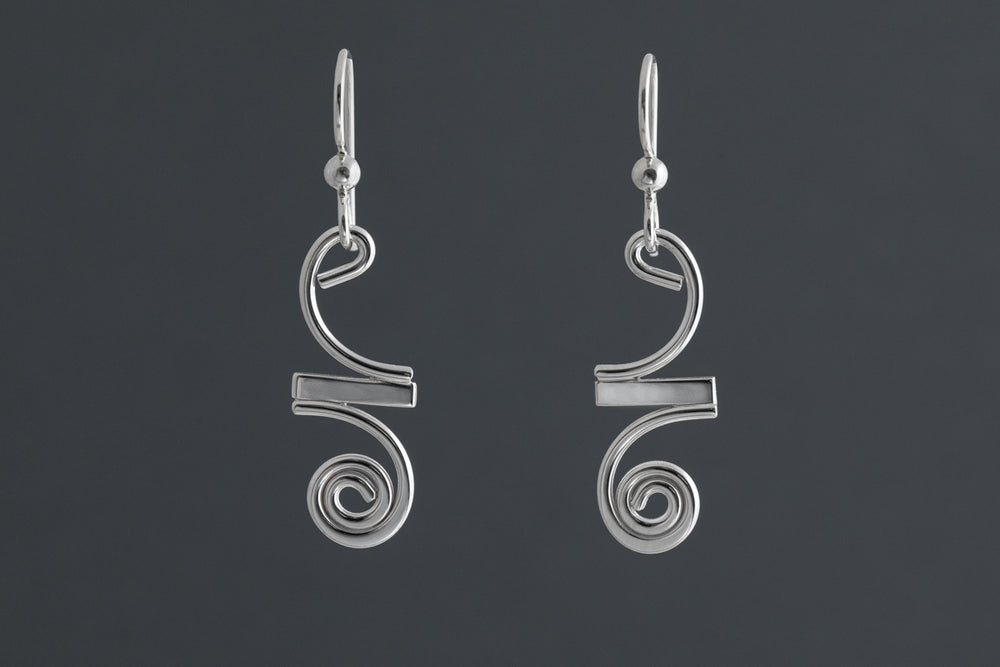 Sterling Swoop Earrings - Ted Walker