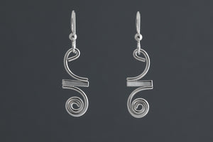 Sterling Swoop Earrings - Ted Walker