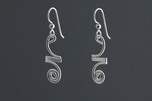 Sterling Swoop Earrings - Ted Walker
