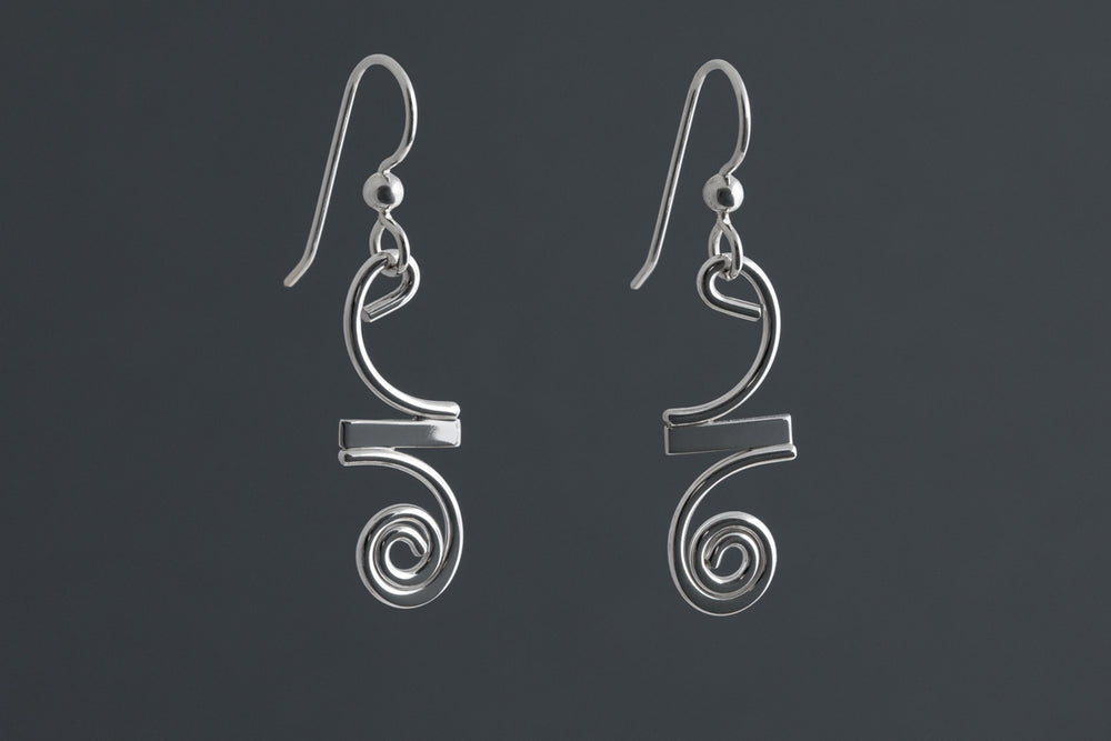 Sterling Swoop Earrings - Ted Walker