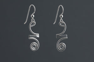 Sterling Swoop Earrings - Ted Walker
