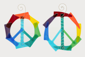 Fused Glass Peace Signs - Haywire Art