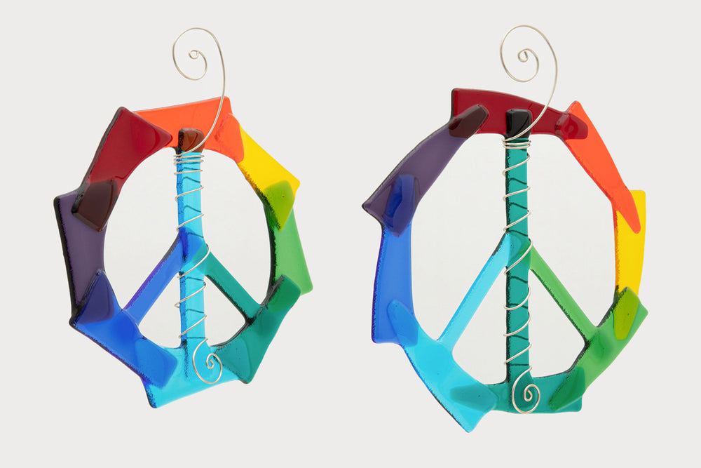 Fused Glass Peace Signs - Haywire Art
