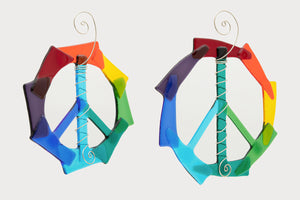 Fused Glass Peace Signs - Haywire Art