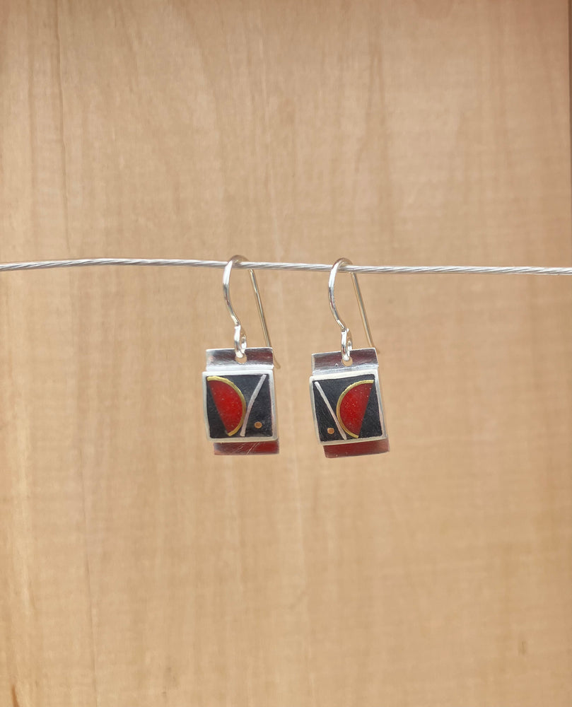 Red & Black Necklace & Earrings - Eileen Sutton