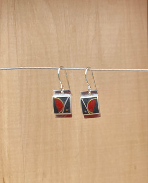 Red & Black Necklace & Earrings - Eileen Sutton