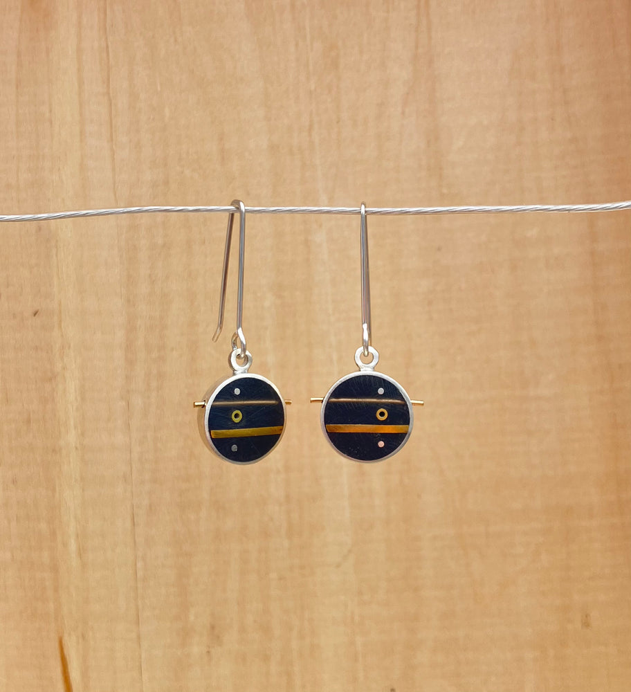 Line & Circle Necklace & Earrings - Eileen Sutton