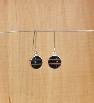 Line & Circle Necklace & Earrings - Eileen Sutton