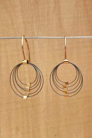 Gunmetal & Gold Earrings - Meghan Patrice Riley