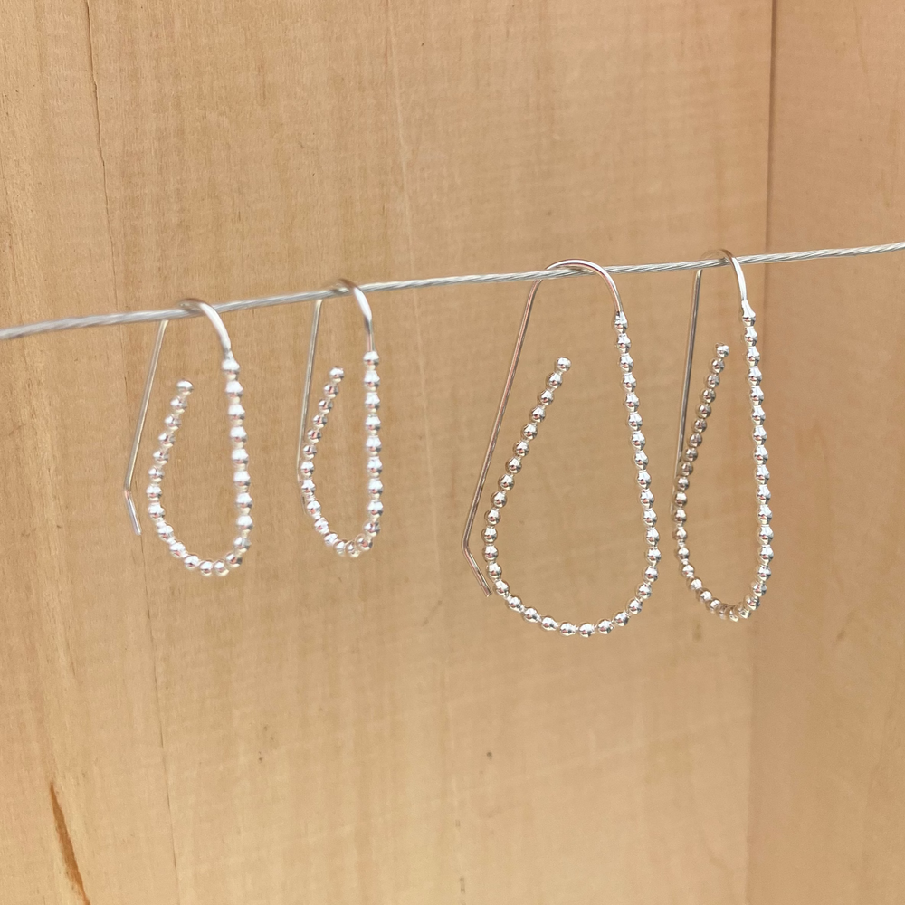 Textured Elongated Hoops - Cindy Liebel