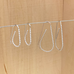 Textured Elongated Hoops - Cindy Liebel