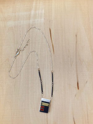 Red & Black Necklace & Earrings - Eileen Sutton