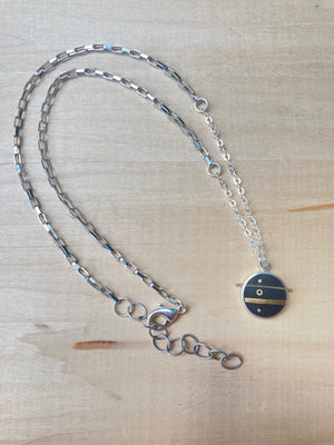 Line & Circle Necklace & Earrings - Eileen Sutton