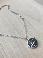 Line & Circle Necklace & Earrings - Eileen Sutton