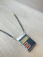 Red & Black Necklace & Earrings - Eileen Sutton