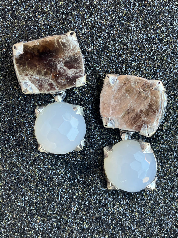 Mica & Celestite Earrings - Terri Logan Studio