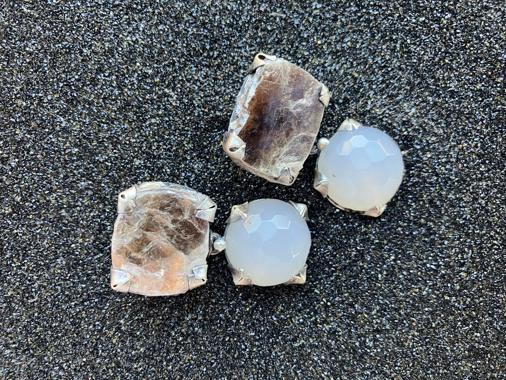 Mica & Celestite Earrings - Terri Logan Studio