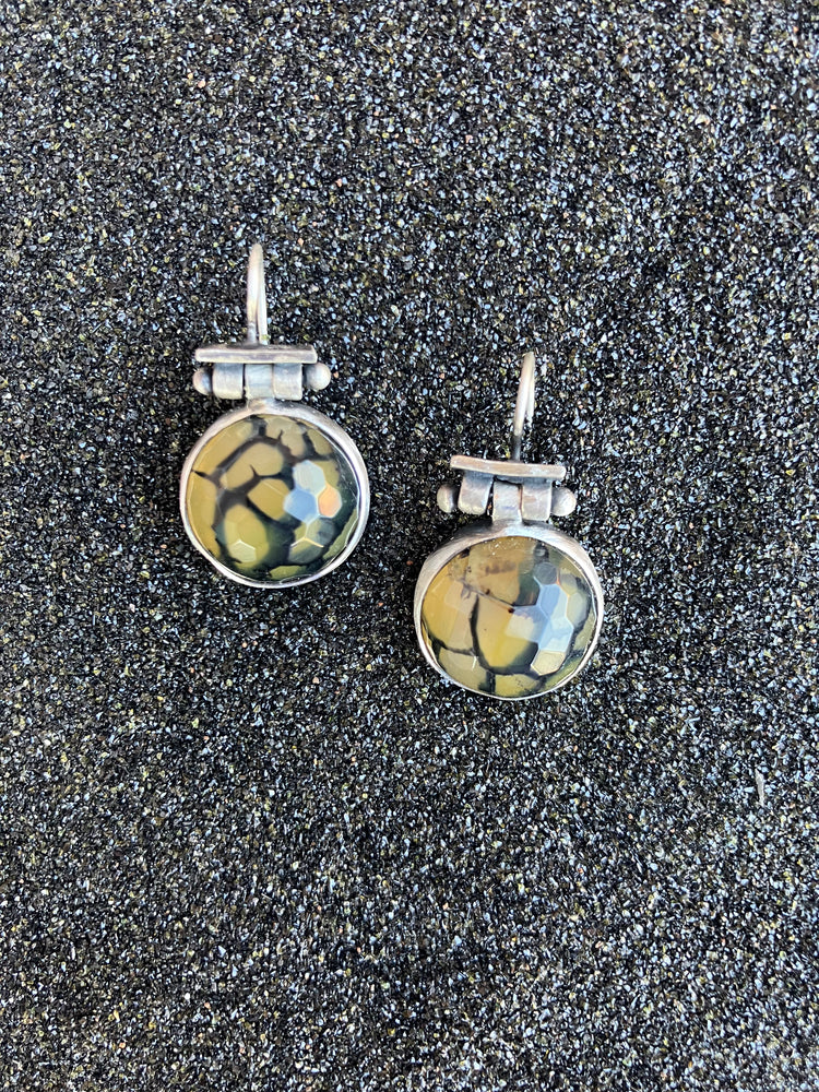 Crackle Agate Earrings - Terri Logan Studio