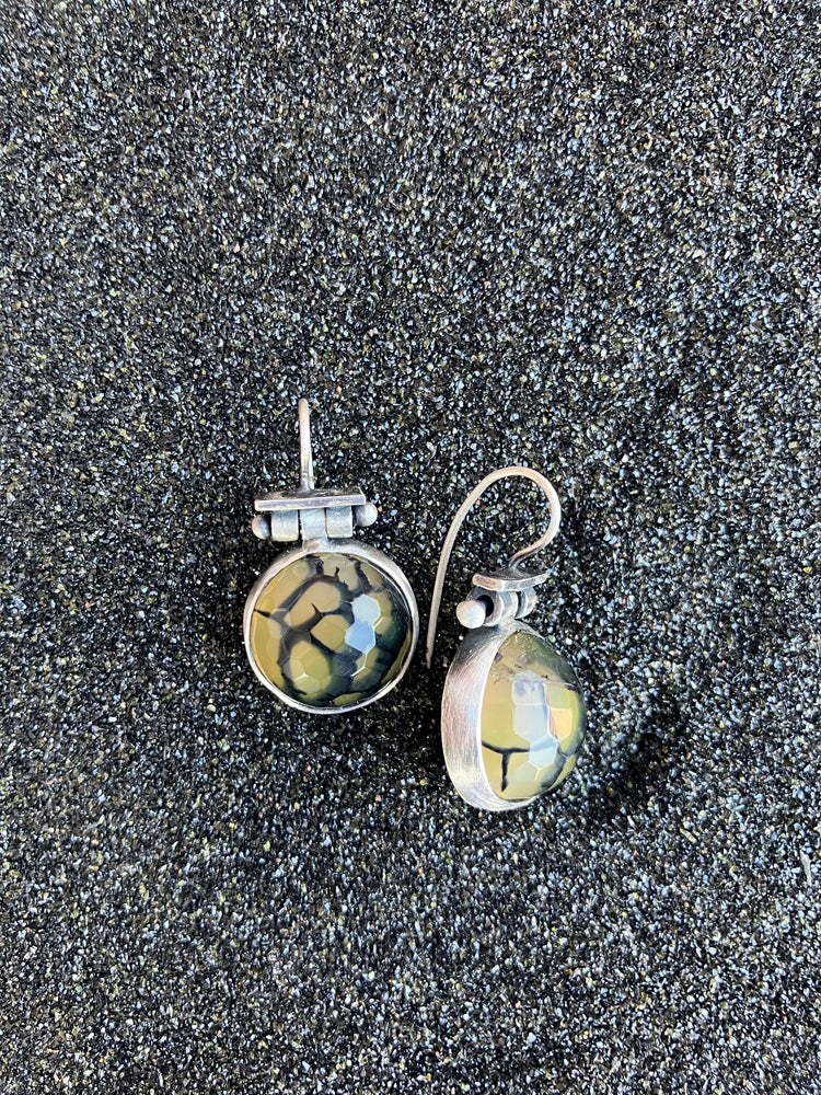 Crackle Agate Earrings - Terri Logan Studio