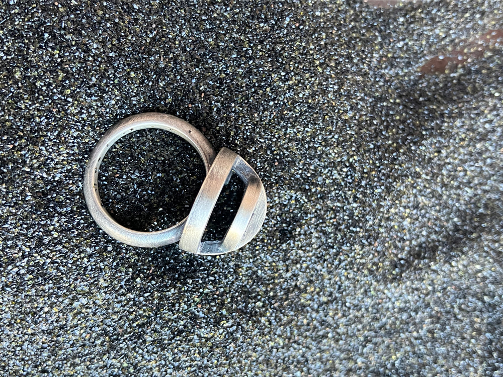 Sterling Architectural Ring - Terri Logan Studio