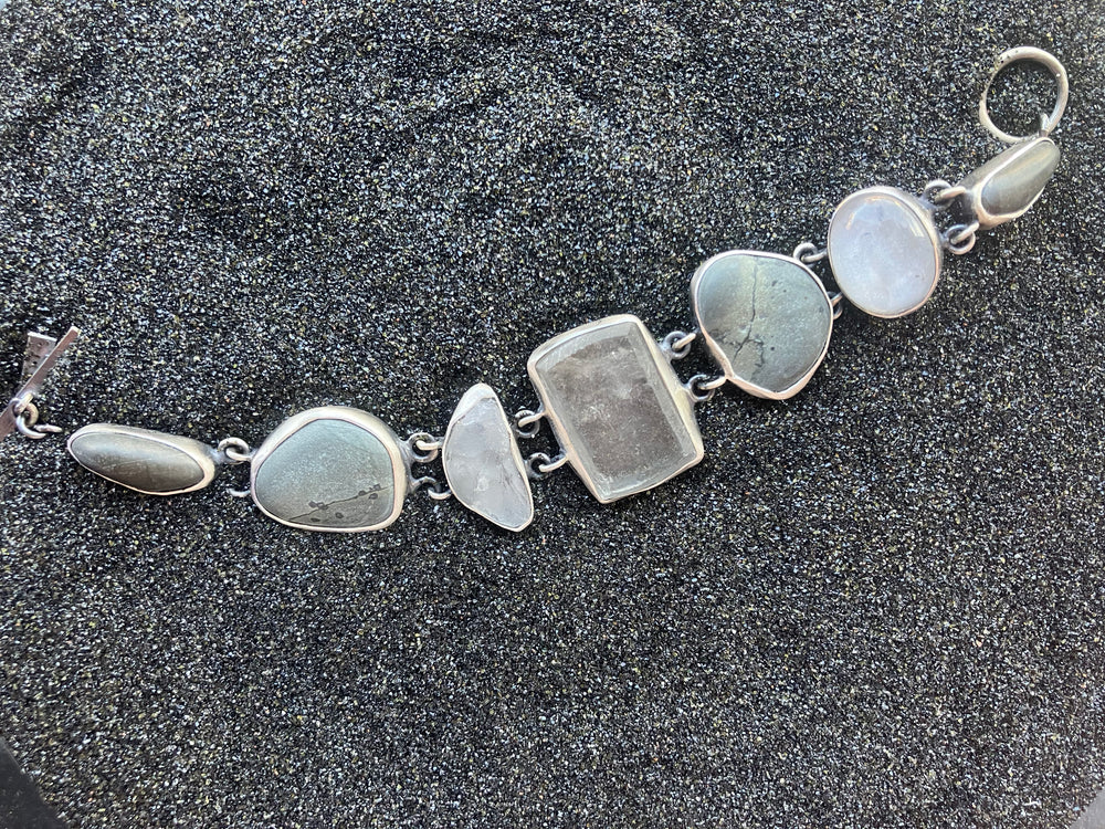 Quartz & River Stone Bracelet - Terri Logan Studio