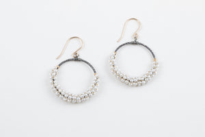 
            
                Load image into Gallery viewer, Seed Pearl Hoop Earrings - Calliope
            
        